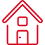 icône rouge maison 64 x 64